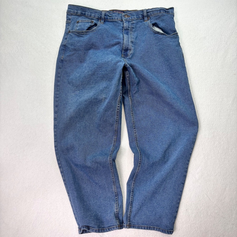 Architect Men's Relaxed Fit Jeans 38x30 Light Wash Blue Denim